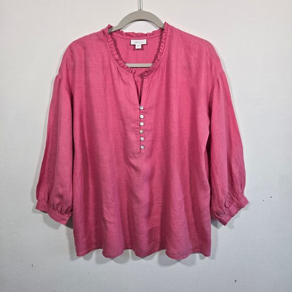 J Jill Popover Pink Blouse. Size Small. - Picture 1 of 10